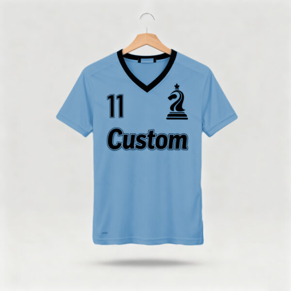 Blue factory direct sales team football suit set sports shirt European Cup fan breathable quick drying training suit team uniform
