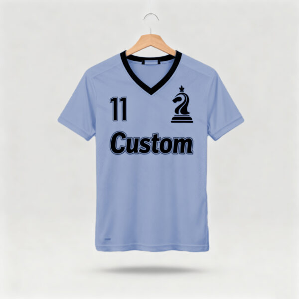 Blue factory direct sales team football suit set sports shirt European Cup fan breathable quick drying training suit team uniform