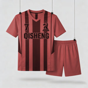 cjh (25) Soccer Jersey Custom Pure DARK AND RED Color Team Football Jerseys Set