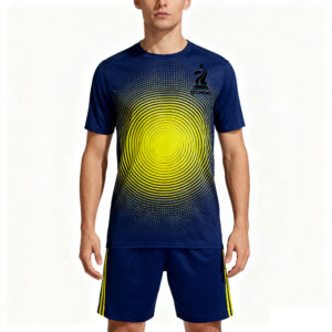 球服反推与改写-(17) 2025-2026 Nwe Collection Blue and yellow color-blocking Casual Sports Tracksuit