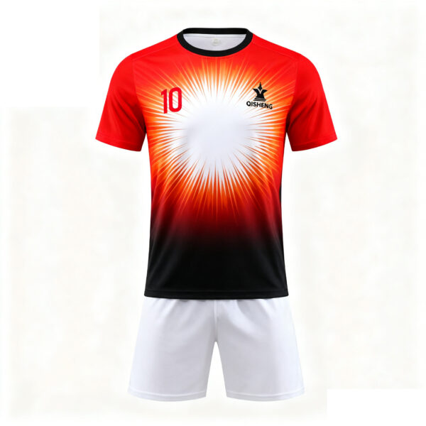 2025-2026 Collection Color blocking of red, black and white Casual Sports Tracksuit